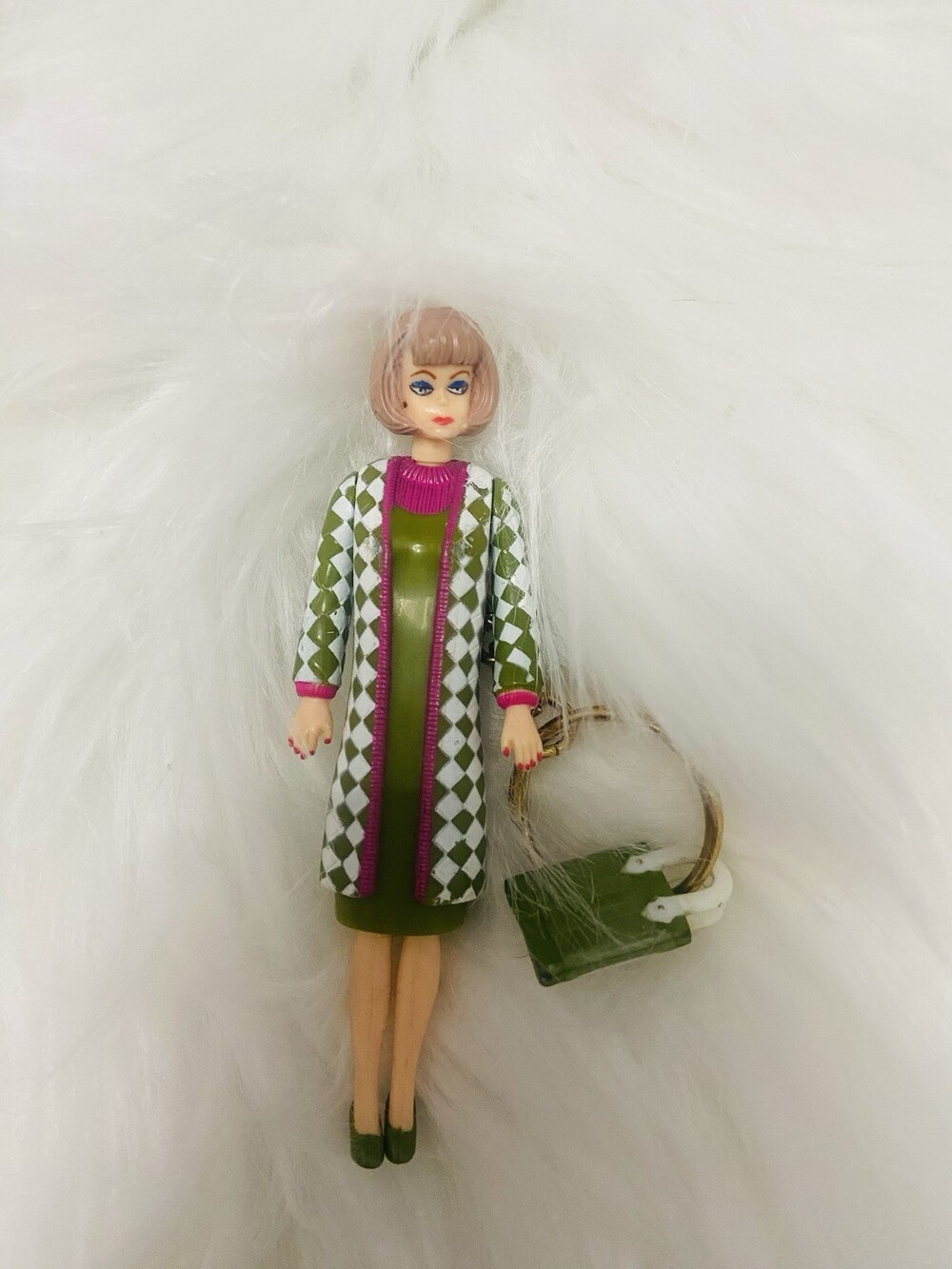 VINTAGE 1995 BARBIE Keychain "Poodle Parade (1965)" #705-0  NEW MINT